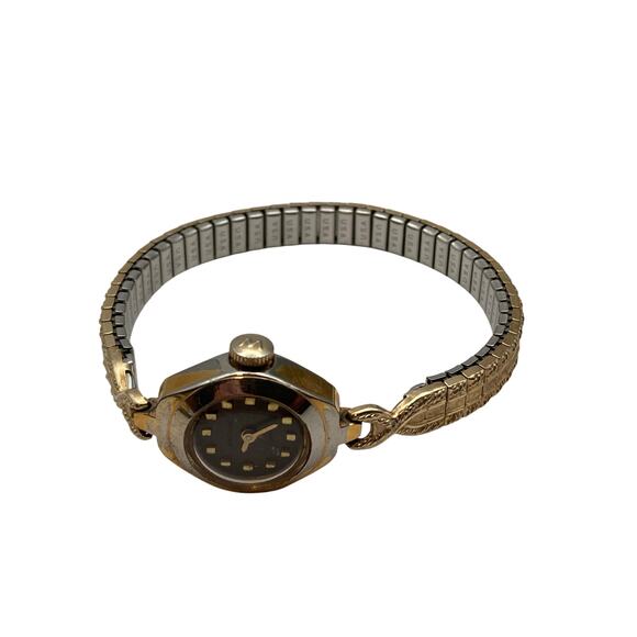 VTG Waltham Mechanical 17 Jewels Working Wind-Up 18mm Watch Expandable Band - Picture 5 of 7